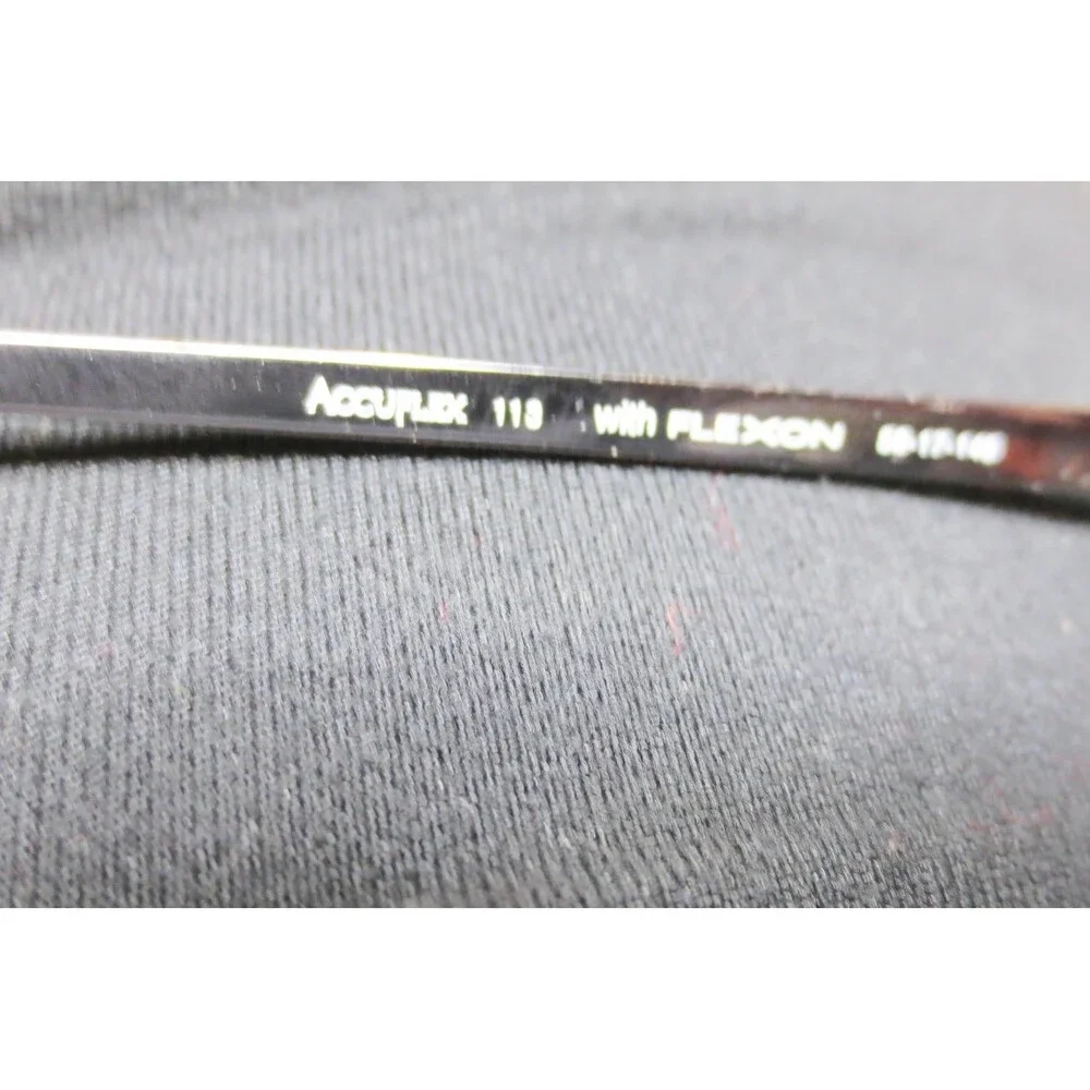 Accuflex 113 with Flexon Aviator Eyeglasses Frames Dark Gray Metal 58-17-145